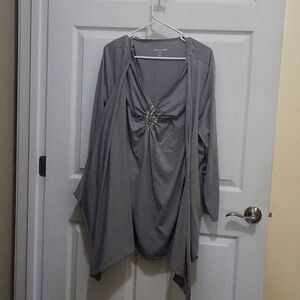 Woman Within xxl Gray Top